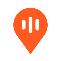 Cheerlify location pin and audio waveform logo